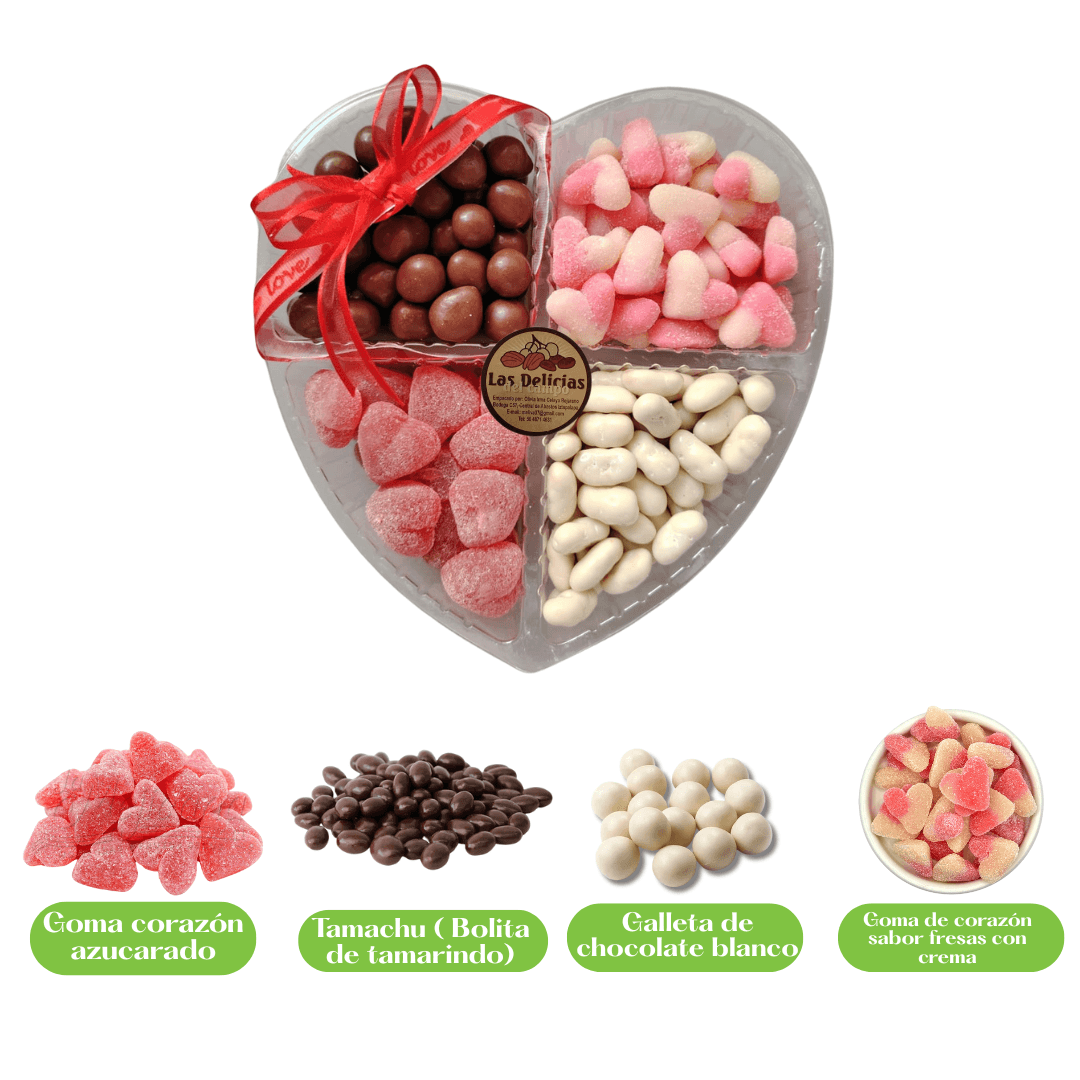 Charola en forma de corazón